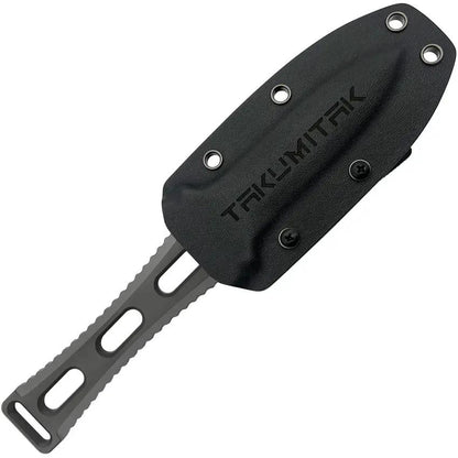 Takumitak Hidden Anger Fixed Blade - TiNi Coated D2 Spear Point, Full Tang, Black G10 Handle, Kydex Sheath by Takumitak