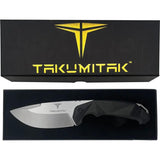 Takumitak Companion Fixed Blade Black TKF212SL - Full Tang D2 Tool Steel Blade With G10 Handle And Kydex Sheath by Takumitak