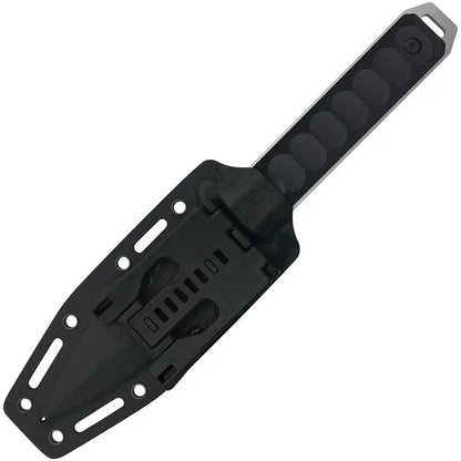 Takumitak Hitter Fixed Blade Satin TKF214SL - Full Tang D2 Tool Steel Spear Point Black G10 Handle by Takumitak