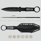 Takumitak Missing Screw TKF302 Fixed Blade - 9 Inch Overall with Black 3Cr13 Spear Point Blade and MOLLE Clip by Takumitak