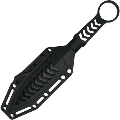 Takumitak Missing Screw TKF302 Fixed Blade - 9 Inch Overall with Black 3Cr13 Spear Point Blade and MOLLE Clip by Takumitak