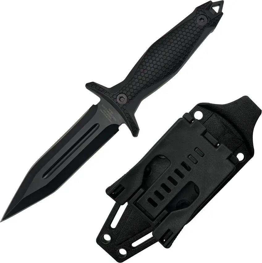 Takumitak Protector Fixed Blade TKF303 - 9 Inch Overall, Dual Edge Spear Point, Glass Breaker, MOLLE Clip by Takumitak