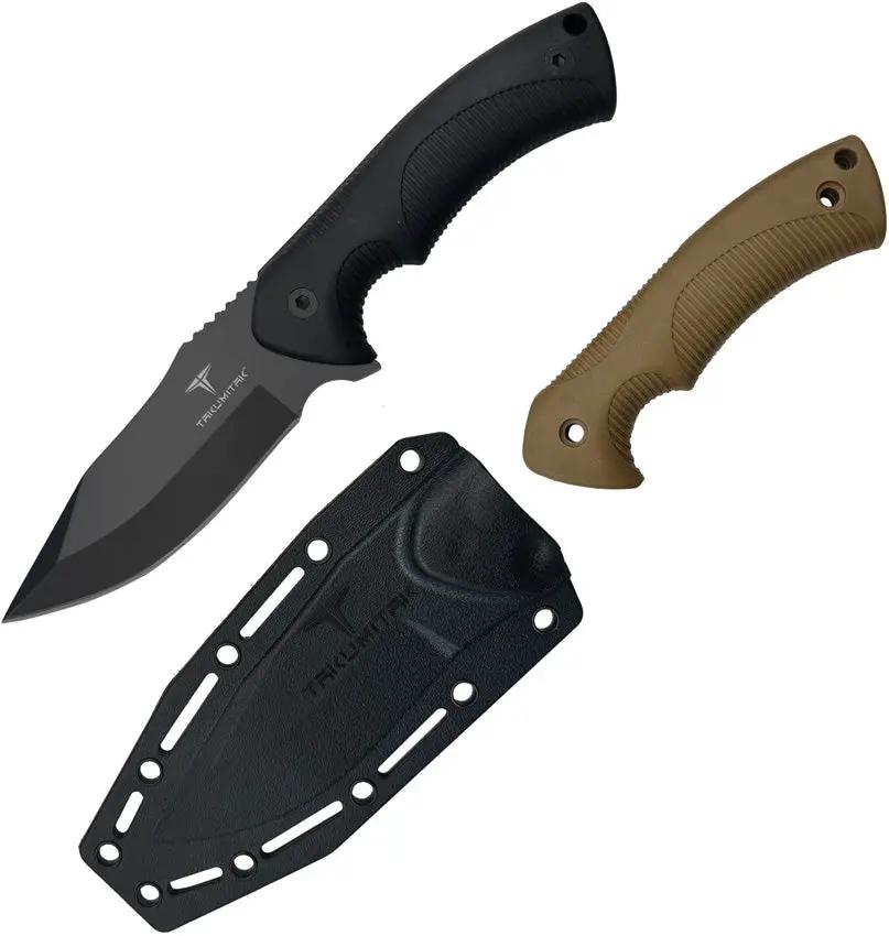 Takumitak Fit Fixed Blade TKF306 Full Tang 9 Inch Knife With Black Oxide 3Cr13 Clip Point Blade And MOLLE Clip by Takumitak