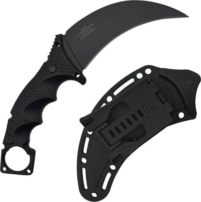 Takumitak Midnight Fixed Blade TKF307 - Black Oxide 3Cr13 Karambit Blade With Ambidextrous Molle Clip by Takumitak