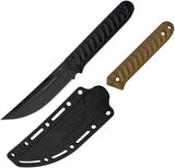 Takumitak Ninja Fixed Blade TKF313 - Black Oxide 3Cr13 Blade, Full Tang, Includes Coyote Brown Scales And MOLLE Clip by Takumitak