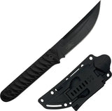 Takumitak Ninja Fixed Blade TKF313 - Black Oxide 3Cr13 Blade, Full Tang, Includes Coyote Brown Scales And MOLLE Clip by Takumitak