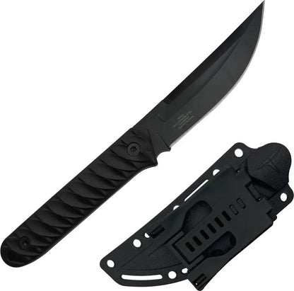 Takumitak Ninja Fixed Blade TKF313 - Black Oxide 3Cr13 Blade, Full Tang, Includes Coyote Brown Scales And MOLLE Clip by Takumitak