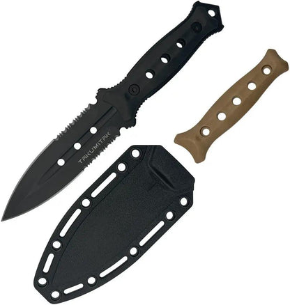Takumitak Unrestricted Fixed Blade TKF316 - Double Edge Dagger With Glass Breaker And Interchangeable Handles by Takumitak