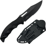 Takumitak Obsidian Fixed Blade TKF317 - Black Oxide Blade, Full Tang With Ambidextrous MOLLE Clip by Takumitak