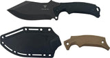Takumitak Neuter Fixed Blade TKF319 - 9 Inch Overall 4.5 Inch Black Oxide 3Cr13 Blade FRN Handle MOLLE Clip by Takumitak