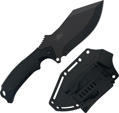 Takumitak Neuter Fixed Blade TKF319 - 9 Inch Overall 4.5 Inch Black Oxide 3Cr13 Blade FRN Handle MOLLE Clip by Takumitak