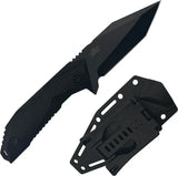 Takumitak Terminal Fixed Blade TKF320 - 9 Inch Tanto Blade With Black FRN Handle Full Tang Ambidextrous MOLLE Clip by Takumitak