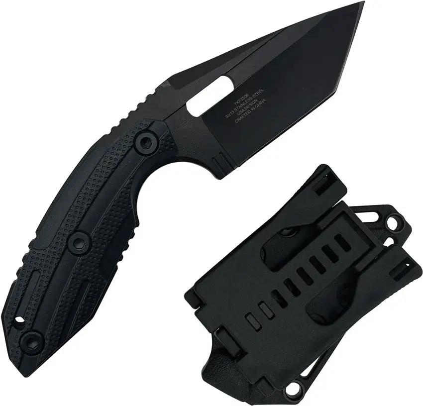 Takumitak Muted Fixed Blade TKF3S06 - Full Tang Tactical Knife With Ambidextrous MOLLE Clip And Extra Scales by Takumitak