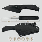 Takumitak Sparky Fixed Blade TKF3S09 - Black Oxide 3Cr13 Stainless Wharncliffe Blade, Full Tang, Ambidextrous MOLLE Clip by Takumitak