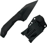 Takumitak Sparky Fixed Blade TKF3S09 - Black Oxide 3Cr13 Stainless Wharncliffe Blade, Full Tang, Ambidextrous MOLLE Clip by Takumitak