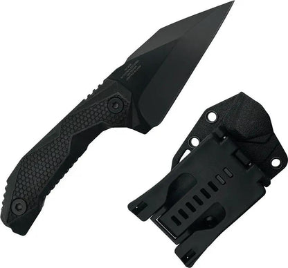 Takumitak Sparky Fixed Blade TKF3S09 - Black Oxide 3Cr13 Stainless Wharncliffe Blade, Full Tang, Ambidextrous MOLLE Clip by Takumitak