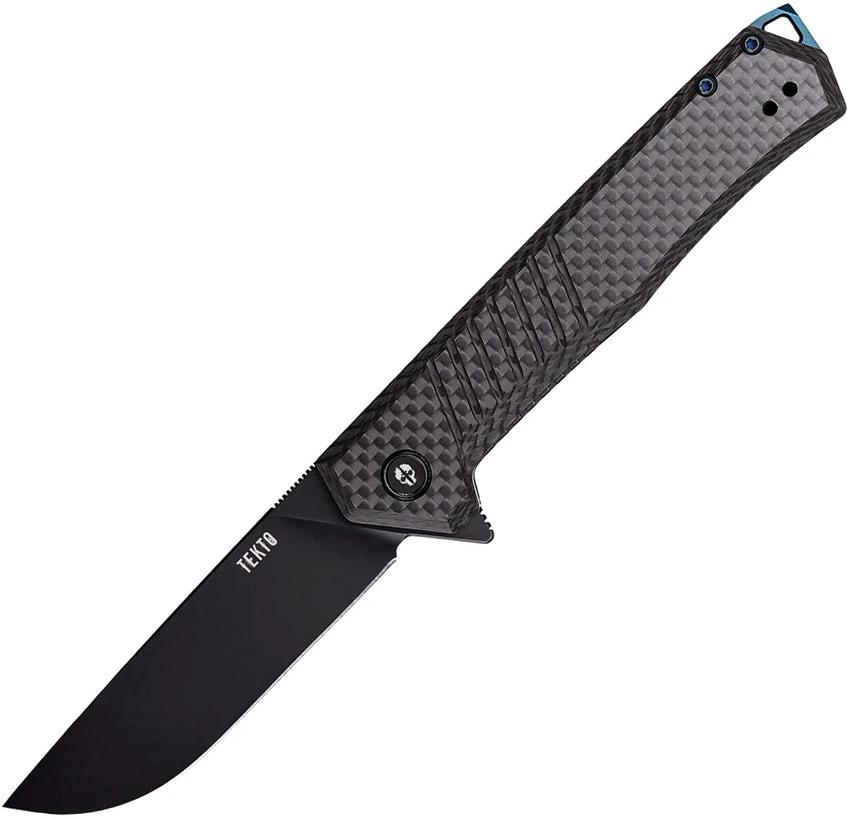Tekto Knives F1 Alpha Linerlock CF/Blue F1R_CFBK_D2BK1_A2 by Tekto Knives