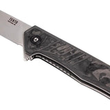 Tekto Knives F1 Alpha Linerlock - D2 Tool Steel Satin Blade With Carbon Fiber Handle And Glass Breaker by Tekto Knives