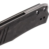 Tekto Knives F1 Alpha Linerlock - D2 Tool Steel Satin Blade With Carbon Fiber Handle And Glass Breaker by Tekto Knives