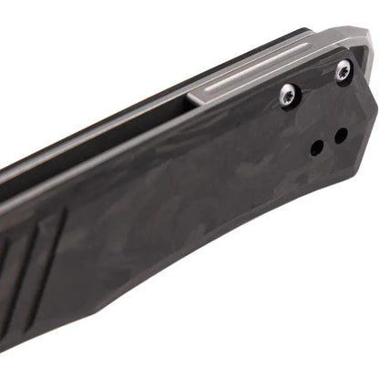 Tekto Knives F1 Alpha Linerlock - D2 Tool Steel Satin Blade With Carbon Fiber Handle And Glass Breaker by Tekto Knives