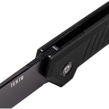 Tekto Knives F1 Alpha Linerlock - Black D2 Blade With Titanium Coating And G10 Handle by Tekto Knives