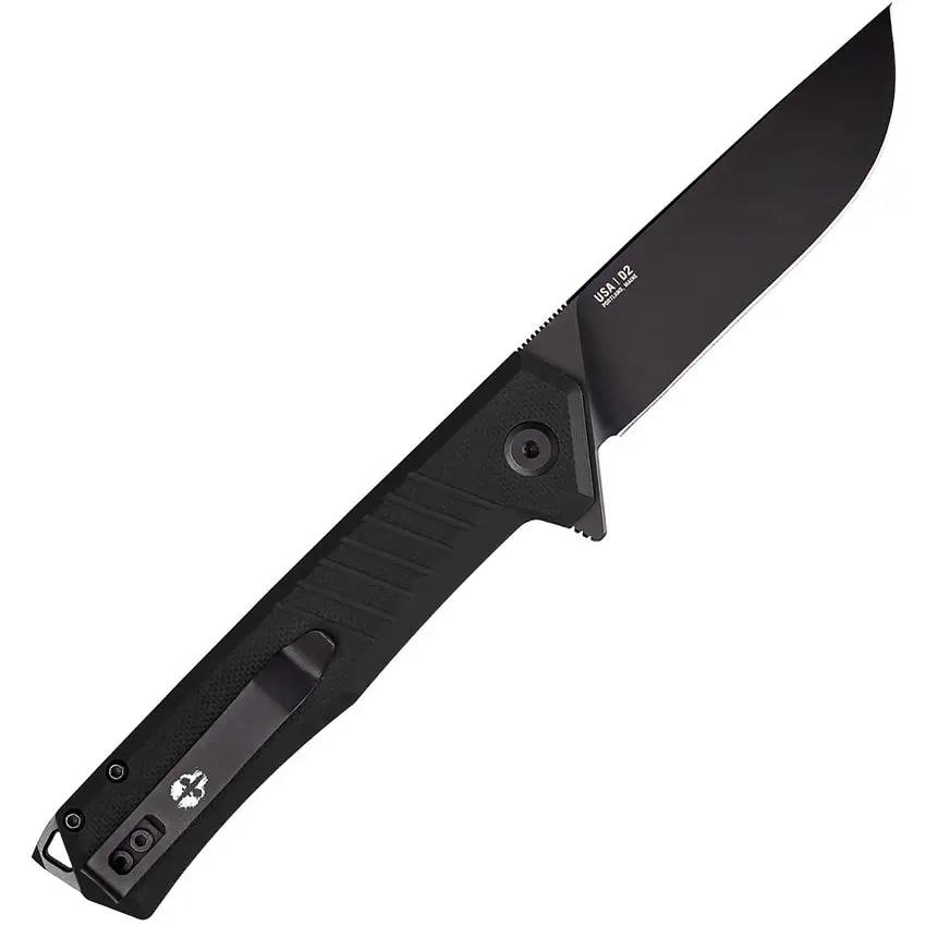 Tekto Knives F1 Alpha Linerlock - Black D2 Blade With Titanium Coating And G10 Handle by Tekto Knives