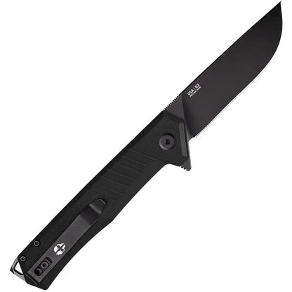 Tekto Knives F1 Alpha Linerlock - Black D2 Blade With Titanium Coating And G10 Handle by Tekto Knives
