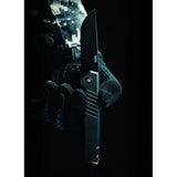 Tekto Knives F1 Alpha Linerlock - Black Bronze Accents D2 Tool Steel Blade Black G10 Handle by Tekto Knives