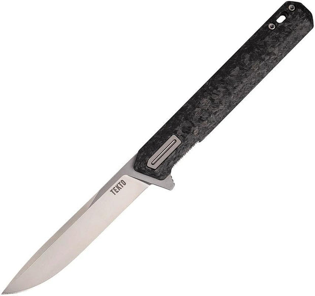 Tekto Knives F2 Bravo Linerlock CF/Silver F2R_CCBK_D2SI1_A4 by Tekto Knives