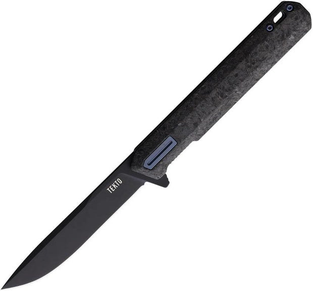 Tekto Knives F2 Bravo Linerlock Carbon/Blue F2R_CCBL_D2BK1_A2 by Tekto Knives
