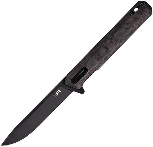 Tekto Knives F2 Bravo Linerlock Red CF F2R_CCRD_D2BK1_A1 by Tekto Knives