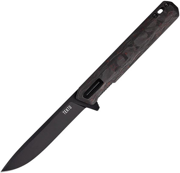 Tekto Knives F2 Bravo Linerlock Red CF F2R_CCRD_D2BK1_A1 by Tekto Knives