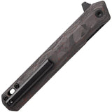 Tekto Knives F2 Bravo Linerlock Red Carbon Fiber - D2 Tool Steel Blade With Black Titanium Coating by Tekto Knives