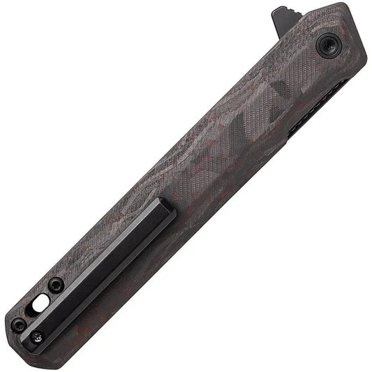 Tekto Knives F2 Bravo Linerlock Red Carbon Fiber - D2 Tool Steel Blade With Black Titanium Coating by Tekto Knives