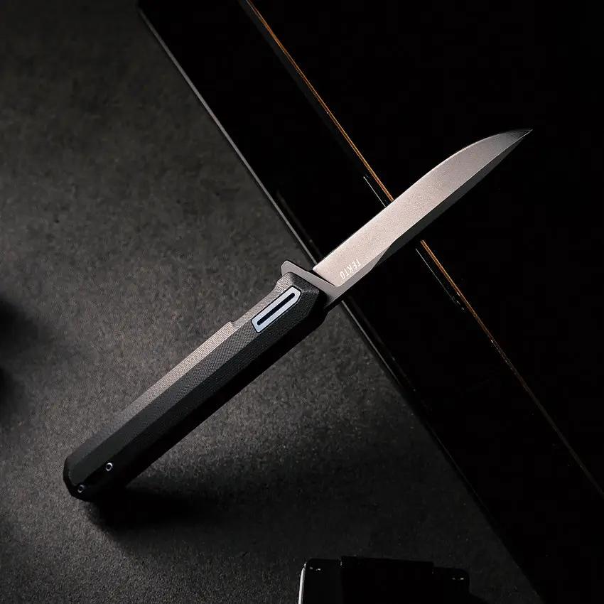 Tekto Knives F2 Bravo Linerlock Black And Blue - D2 Tool Steel Blade With Titanium Coating And Blue Accents by Tekto Knives