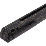 Tekto Knives F2 Bravo Linerlock Damascus Pattern G10 Handle D2 Blade With Black Titanium Coating by Tekto Knives