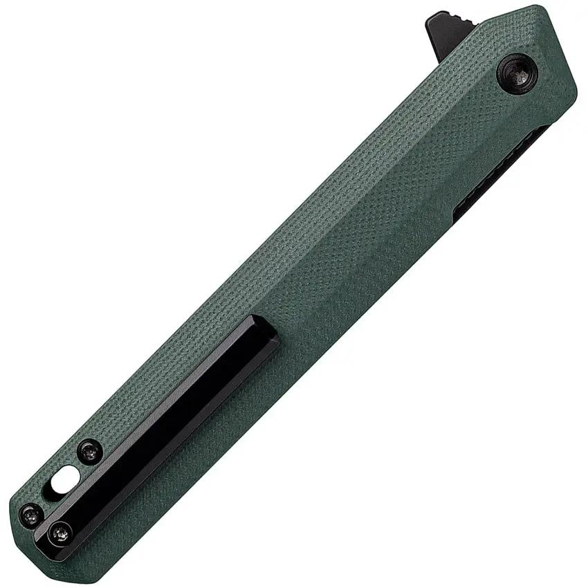 Tekto Knives F2 Bravo Linerlock OD Black D2 Tool Steel Blade With Titanium Coating - OD Green G10 Handle by Tekto Knives