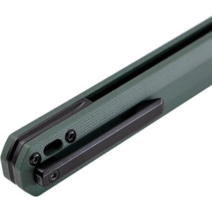 Tekto Knives F2 Bravo Linerlock OD Black D2 Tool Steel Blade With Titanium Coating - OD Green G10 Handle by Tekto Knives