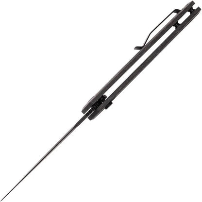 Tekto Knives F3 Charlie Button Lock CF - D2 Tool Steel Blade With Black Titanium Coating And Carbon Fiber Handle by Tekto Knives