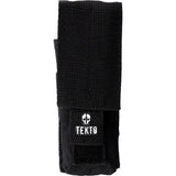 Tekto Knives F3 Charlie Button Lock Black Folding Knife - D2 Tool Steel Blade, G10 Handle, Blue Anodized Accents by Tekto Knives