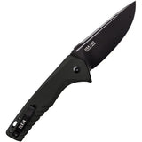 Tekto Knives F3 Charlie Button Lock Knife Black Titanium Coated D2 Tool Steel Blade G10 Handle Extended Tang Pocket Clip by Tekto Knives