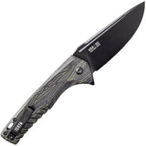 Tekto Knives F3 Charlie Button Lock - D2 Tool Steel Blade, Black Green G10 Handle, Extended Tang by Tekto Knives