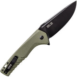 Tekto Knives F3 Charlie Button Lock - OD Green G10 Folding Knife With D2 Tool Steel Blade by Tekto Knives