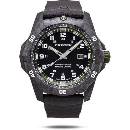 ProTek USMC Dive Watch PT1015 Rugged 42mm Carbon Composite Case For Divers And Professionals by ProTek