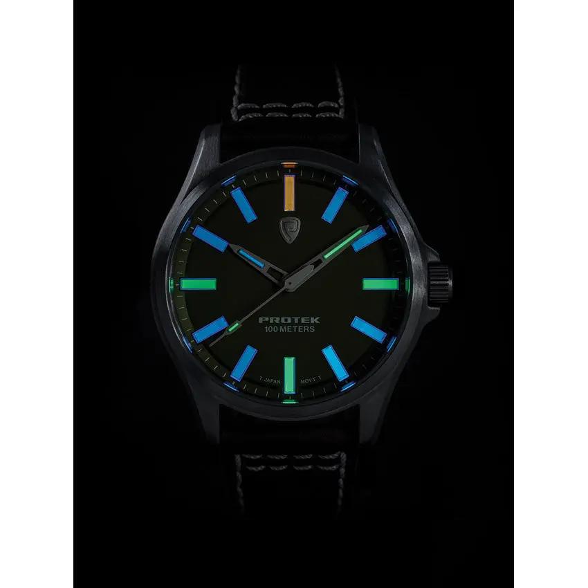 ProTek Field 3000 Green Titanium Watch With Sapphire Crystal AR 100m Water Resistance Self Powered Tritium Illumination by ProTek