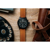 Szanto Desert Chronograph SZ4551 - 41mm Black Plated Stainless Steel Case, Swiss Super Luminova, Miyota Quartz by Time Concepts