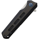 Tokisu Linerlock CF/G10 18594 - Satin 7Cr17MoV Blade With Carbon Fiber Inlay And Extended Tang by Tokisu