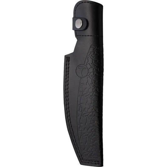 Tokisu Damask Couteau Fixed Blade 32624 - Damascus Steel Upswept Blade With Brown Cord Wrapped Handle by Tokisu