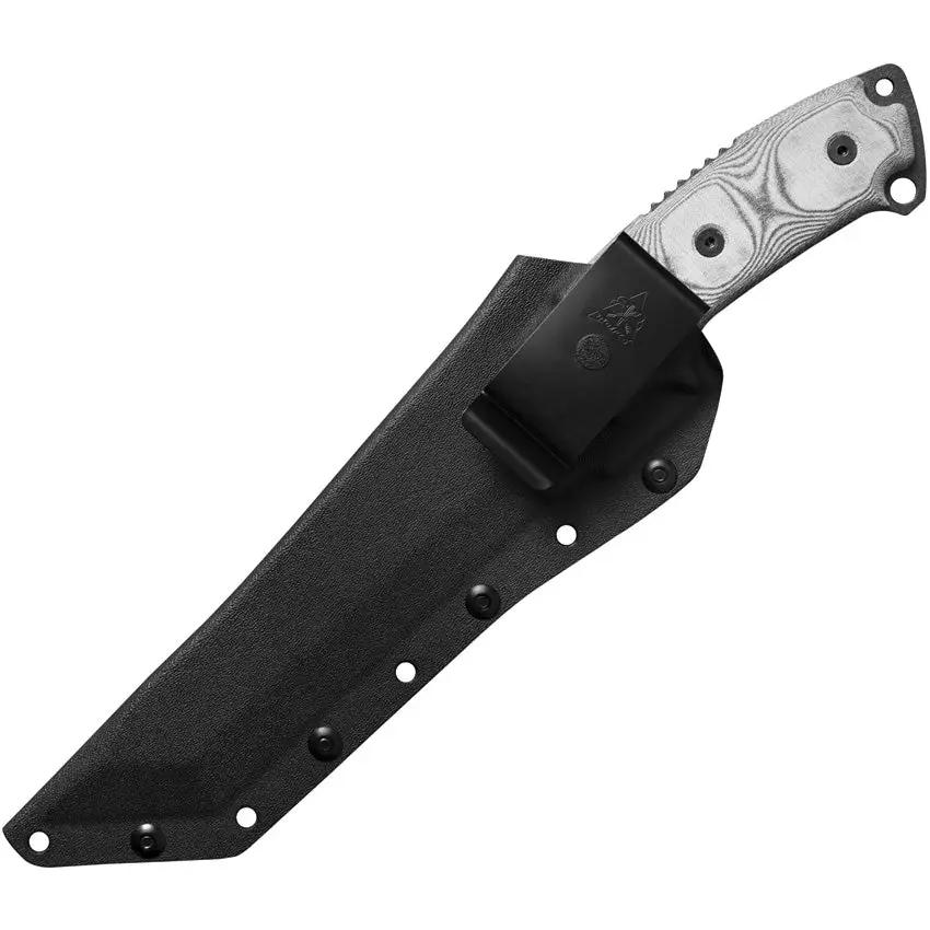 TOPS Steel Eagle SE107D Tactical Knife Sawback 1095 Blade Full Tang Micarta Handle for Outdoorsmen by Black Country Outdoor