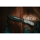 TOPS Steel Eagle Knife Full Tang 13in Survival Fixed Blade 1095 Carbon Steel USA Made Ballistic Nylon Sheath by Black Country Outdoor